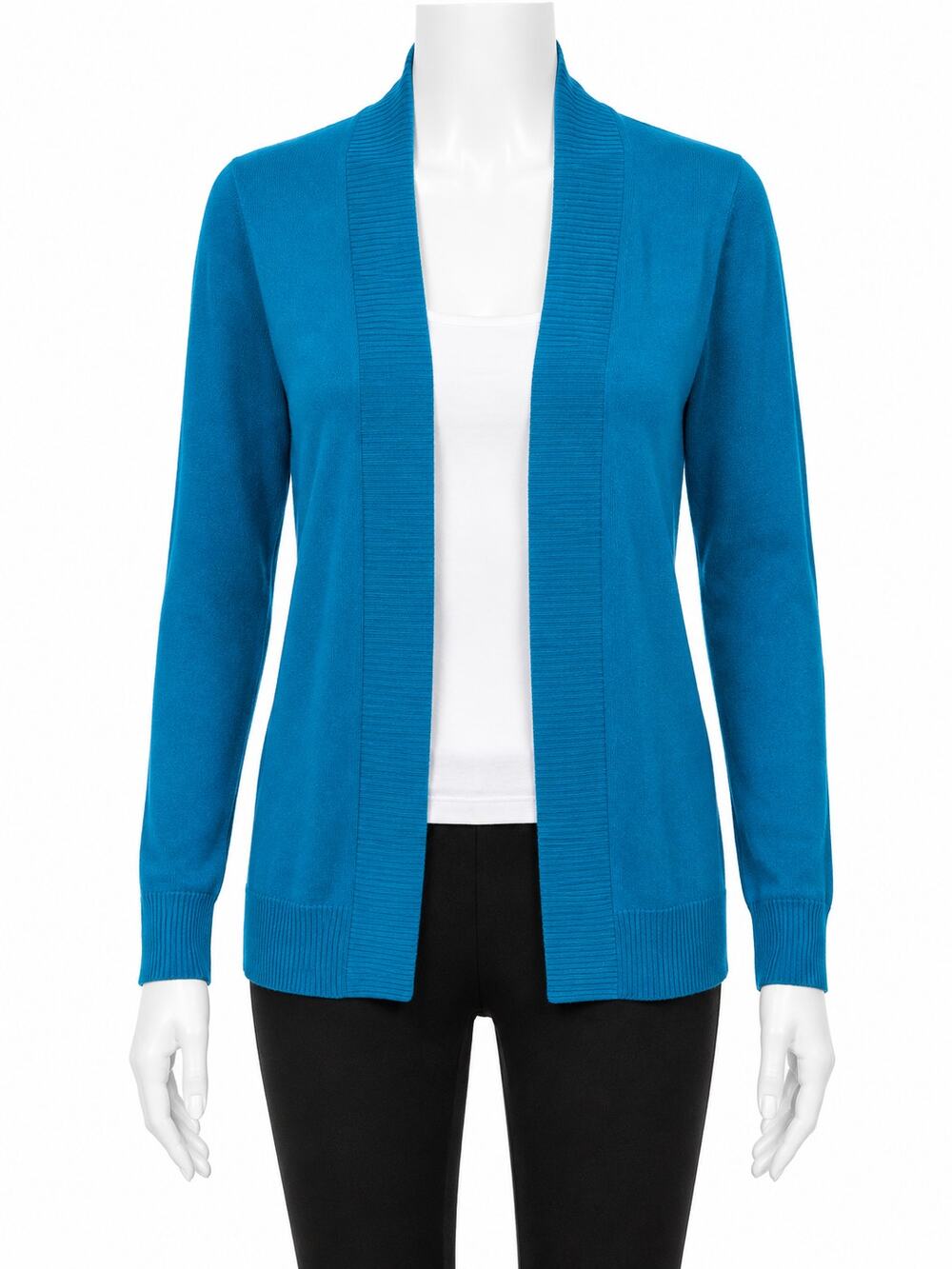 Worthington Turquoise Open Front Long Sleeve Cardigan – Petite Small - NWT